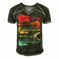 Guitar Lover Retro Style Gift For Guitarist Men's Short Sleeve V-neck 3D Print Retro Tshirt Forest