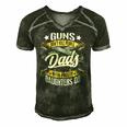 Guns Dont Kill People Dads With Pretty Daughters Do Active Men's Short Sleeve V-neck 3D Print Retro Tshirt Forest