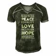 Human Kindness Peace Equality Love Inclusion Diversity Men's Short Sleeve V-neck 3D Print Retro Tshirt Forest