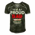 I Am A Proud Papa T-Shirt Fathers Day Gift Men's Short Sleeve V-neck 3D Print Retro Tshirt Forest