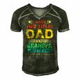 I Have Two Titles Dad And Grandpa Funny Fathers Day Cute Men's Short Sleeve V-neck 3D Print Retro Tshirt Forest
