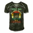 I Keep All My Dad Jokes In A Dad-A-Base Vintage Retro Daddy Men's Short Sleeve V-neck 3D Print Retro Tshirt Forest