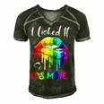 I Licked It So Its Mine Funny Lesbian Gay Pride Lgbt Flag Men's Short Sleeve V-neck 3D Print Retro Tshirt Forest