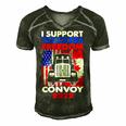 I Support Truckers Freedom Convoy 2022 V3 Men's Short Sleeve V-neck 3D Print Retro Tshirt Forest