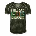 I Tell Dad Jokes Periodically Funny Vintage Fathers Day Men's Short Sleeve V-neck 3D Print Retro Tshirt Forest