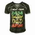 I Went From Dada To Daddy To Dad To Bruh Funny Fathers Day Men's Short Sleeve V-neck 3D Print Retro Tshirt Forest