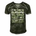 If You Think Im Awesome You Should Meet My Father-In-Law Men's Short Sleeve V-neck 3D Print Retro Tshirt Forest