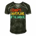 Ill Be In The Garage Funny Dad Work Repair Car Mechanic Men's Short Sleeve V-neck 3D Print Retro Tshirt Forest