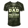 Im A Dad And A Preacher Nothing Scares Me Men Men's Short Sleeve V-neck 3D Print Retro Tshirt Forest