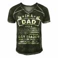 Im A Dad And Day Trader Funny Fathers Day & 4Th Of July Men's Short Sleeve V-neck 3D Print Retro Tshirt Forest