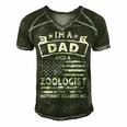 Im A Dad And Zoologist Funny Fathers Day & 4Th Of July Men's Short Sleeve V-neck 3D Print Retro Tshirt Forest