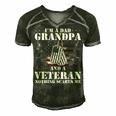 Im A Dad Grandpa Funny Veteran Fathers Day Men's Short Sleeve V-neck 3D Print Retro Tshirt Forest