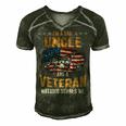 Im A Dad Uncle And A Veteran Fathers Day Fun 4Th Of July Men's Short Sleeve V-neck 3D Print Retro Tshirt Forest