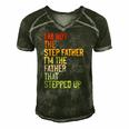 Im Not The Step Father Im The Father That Stepped Up Dad Men's Short Sleeve V-neck 3D Print Retro Tshirt Forest
