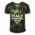 Italy Drinking Team Men's Short Sleeve V-neck 3D Print Retro Tshirt Forest