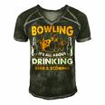 Its All About Drinking Beer And Scoring 178 Bowling Bowler Men's Short Sleeve V-neck 3D Print Retro Tshirt Forest