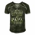 Ive Been Called A Lot Of Names In My Lifetime But Papa Is My Favorite Popular Gift Men's Short Sleeve V-neck 3D Print Retro Tshirt Forest