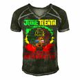 Juneteenth Is My Independence Day African Flag Black History Men's Short Sleeve V-neck 3D Print Retro Tshirt Forest