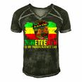 Juneteenth Is My Independence Day Black King Fathers Day Men's Short Sleeve V-neck 3D Print Retro Tshirt Forest