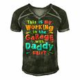Kids This Is My Working In The Garage With Daddy Mechanic Men's Short Sleeve V-neck 3D Print Retro Tshirt Forest