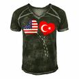 Loving Usa Turkey Flag Heart Turkish 13 Shirt Men's Short Sleeve V-neck 3D Print Retro Tshirt Forest