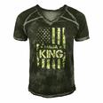 Maga King Make America Great Again Retro American Flag Men's Short Sleeve V-neck 3D Print Retro Tshirt Forest