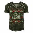 Mama Claus Christmas Ugly Sweater Men's Short Sleeve V-neck 3D Print Retro Tshirt Forest