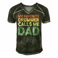 Marching Band Retro Drumline Dad Funny Gift For Daddy Men's Short Sleeve V-neck 3D Print Retro Tshirt Forest
