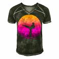 Martial Arts Womens Silhouette Retro 169 Shirt Men's Short Sleeve V-neck 3D Print Retro Tshirt Forest