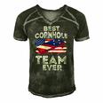 Matching Cornhole Gift For Tournament - Best Cornhole Team Men's Short Sleeve V-neck 3D Print Retro Tshirt Forest