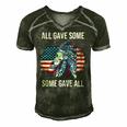 Memorial Day Military Vintage Us Patriotic American Skull Men's Short Sleeve V-neck 3D Print Retro Tshirt Forest