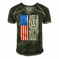 Mens Anti Liberal Just A Regular Dad Trying Not To Raise Liberals Men's Short Sleeve V-neck 3D Print Retro Tshirt Forest