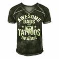 Mens Awesome Dads Have Tattoos And Beards Tattooist Lover Gift V2 Men's Short Sleeve V-neck 3D Print Retro Tshirt Forest