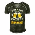Mens Beer Me Im The Father Of The Bride Men's Short Sleeve V-neck 3D Print Retro Tshirt Forest