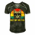 Mens Best Cat Dad Ever For Dad On Fathers Day Cat Daddy Men's Short Sleeve V-neck 3D Print Retro Tshirt Forest