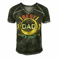 Mens Best Dad By Par Golf Lover Fathers Day Men's Short Sleeve V-neck 3D Print Retro Tshirt Forest