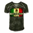 Mens Best Mexican Dad Ever Mexican Flag Pride Fathers Day Gift V2 Men's Short Sleeve V-neck 3D Print Retro Tshirt Forest