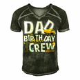 Mens Construction Dad Birthday Crew Party Worker Dad Men's Short Sleeve V-neck 3D Print Retro Tshirt Forest
