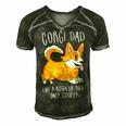 Mens Corgi Dad Like A Regular Dad Only Cooler - Funny Corgi Men's Short Sleeve V-neck 3D Print Retro Tshirt Forest