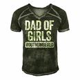 Mens Dad Of Girls Outnumbered Fathers Day Gift Men's Short Sleeve V-neck 3D Print Retro Tshirt Forest