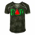 Mens Dad Watermelon Funny Summer Fruit Dad Fathers Day Men's Short Sleeve V-neck 3D Print Retro Tshirt Forest