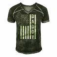 Mens Daddy American Flag Fathers Day Patriotic Usa 4Th Of July Men's Short Sleeve V-neck 3D Print Retro Tshirt Forest