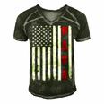 Mens Fathers Day Best Dad Ever Usa American Flag Men's Short Sleeve V-neck 3D Print Retro Tshirt Forest