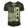 Mens Fathers Day - Best Dad Ever Usa American Flag Men's Short Sleeve V-neck 3D Print Retro Tshirt Forest