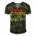 Mens Fathers Day From Grandkids Dad Grandpa Great Grandpa Men's Short Sleeve V-neck 3D Print Retro Tshirt Forest