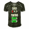 Mens Funny Dad Fathers Day Birthday Twins Twin Dad Men's Short Sleeve V-neck 3D Print Retro Tshirt Forest