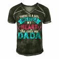 Mens Funny Fathers Day Shirt A Girl She Calls Me Dada Grandpa 7 Shirt Men's Short Sleeve V-neck 3D Print Retro Tshirt Forest