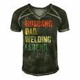 Mens Funny Welder Husband Dad Welding Legend Vintage Men's Short Sleeve V-neck 3D Print Retro Tshirt Forest