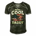 Mens Gift For Fathers Day Tee - Fishing Reel Cool Daddy Men's Short Sleeve V-neck 3D Print Retro Tshirt Forest