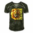 Mens Husband Daddy Protector Hero Fathers Day Flag Usa Men's Short Sleeve V-neck 3D Print Retro Tshirt Forest
